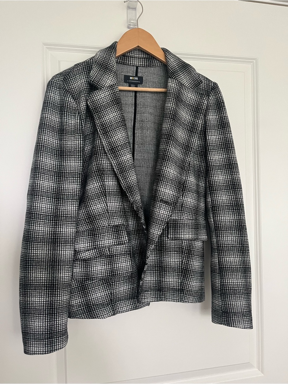 Anthropologie Maeve Plaid Blazer S